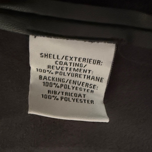 Bagatelle Women's Black Draped Faux Leather Jacket Sz Med - Picture 7 of 7